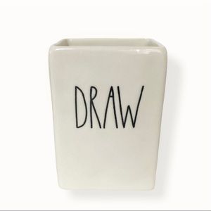 Rae Dunn “DRAW”,long letters, holder, pencil, pen